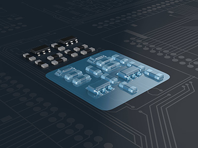 Une colle polymérisable aux UV est appliquée comme conformal coating.