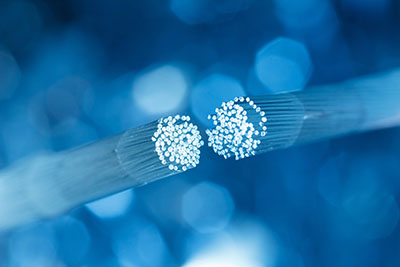 Adhesives are used to secure fibre optic cables