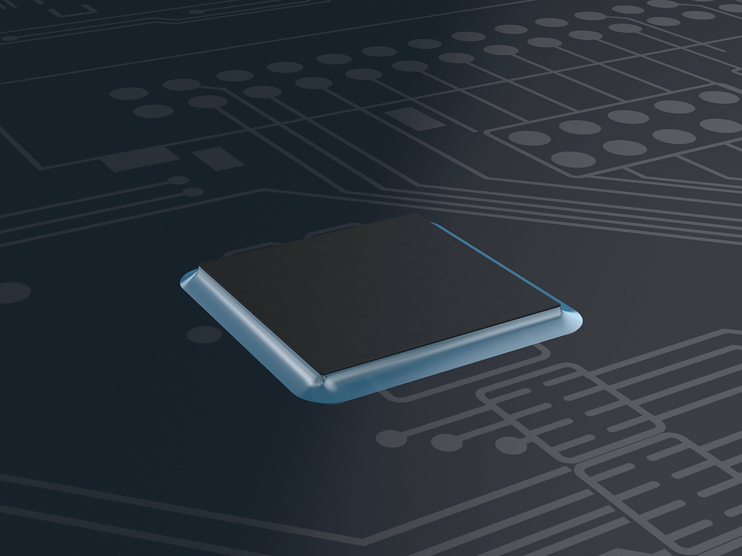Underfill on pcb Underfill adhesive on a PCB