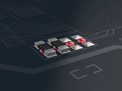 Colles rouges pour la collage de composants sur PCB