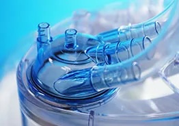 A plastic housing is joined with uv adhesive